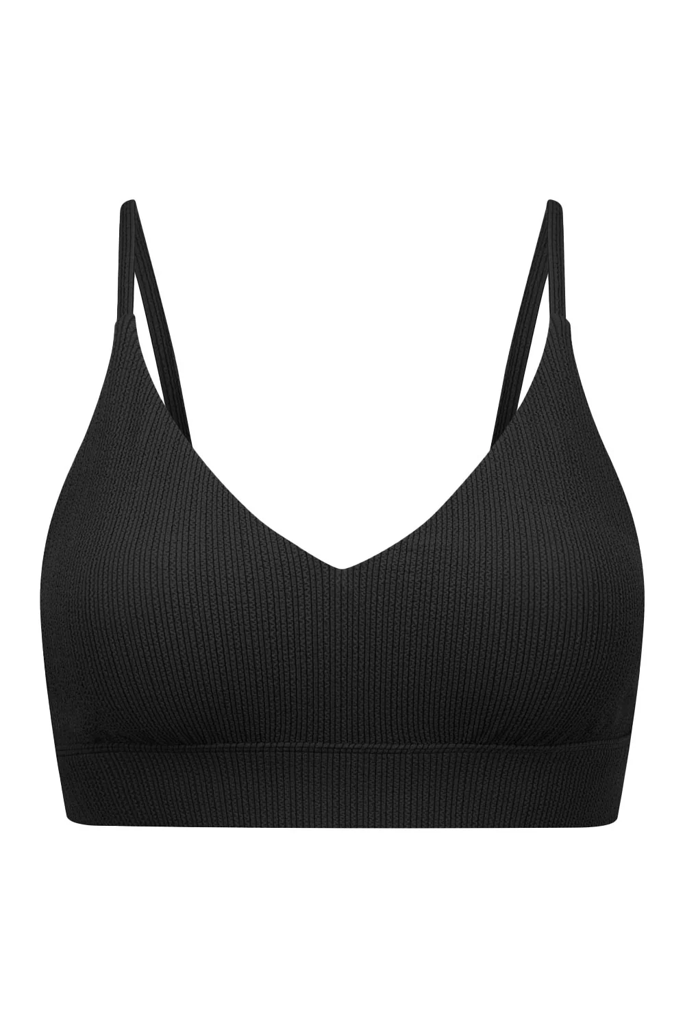 Byron Adjustable Bikini Top - Black Texture - Image 3