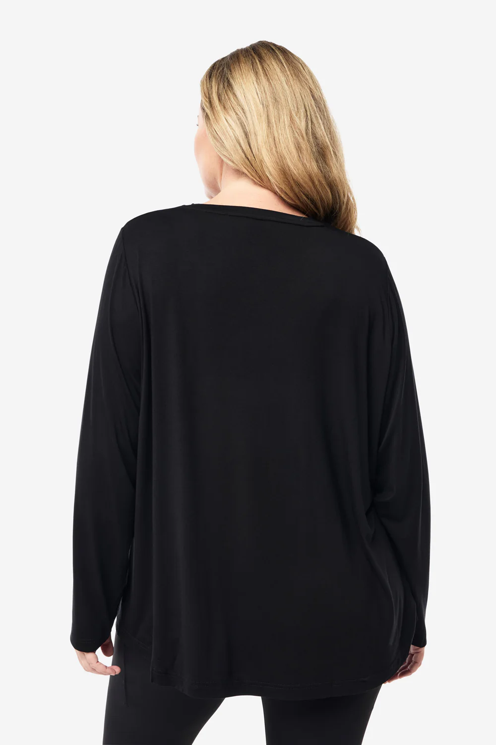 Bamboo Long Sleeve Top - Black - Image 6
