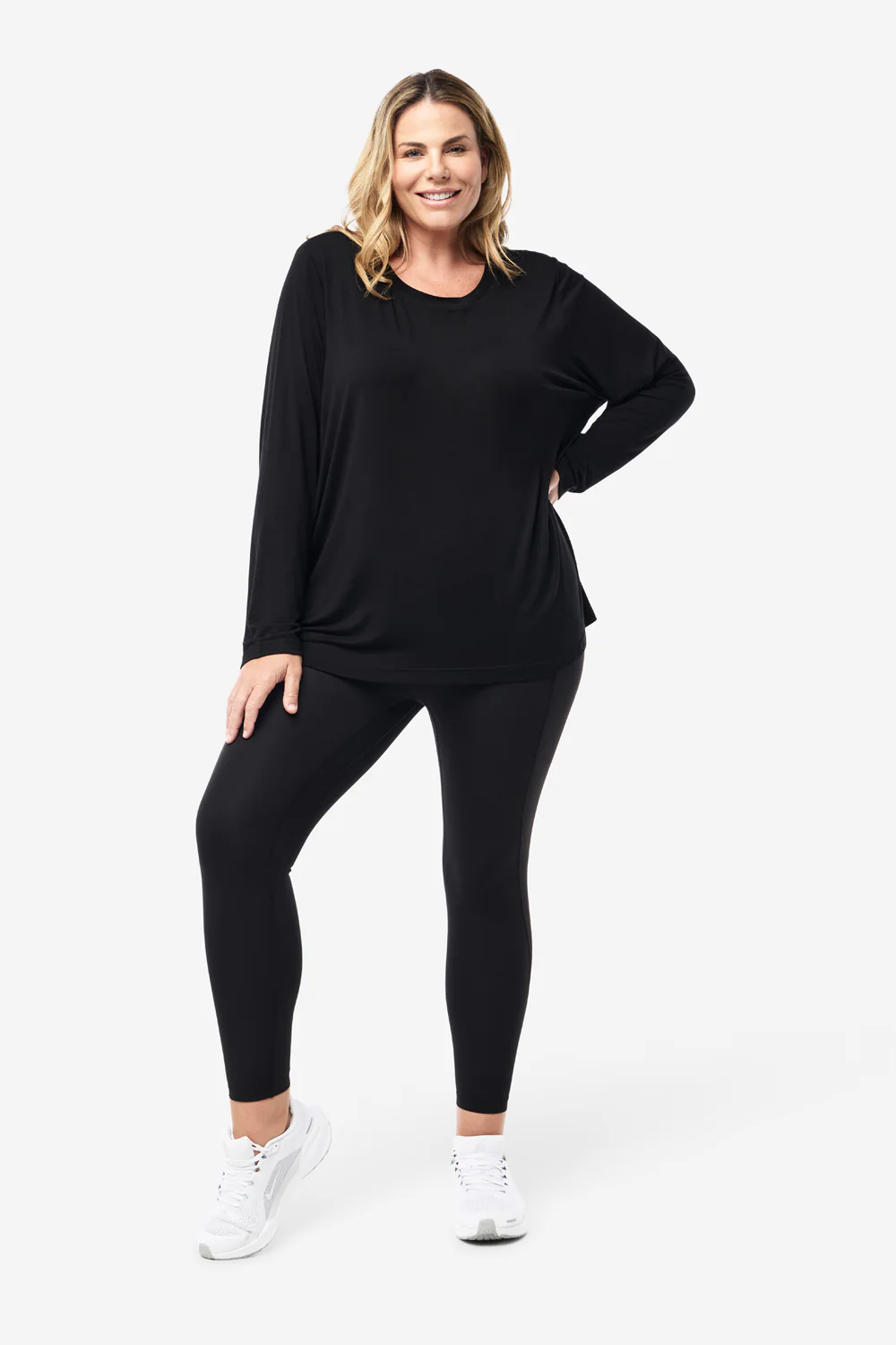 Bamboo Long Sleeve Top - Black - Image 8