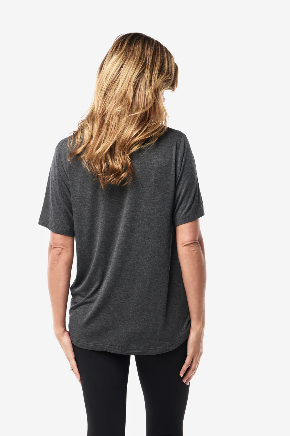Classic Bamboo T-Shirt - Dark Grey Marle - Image 5