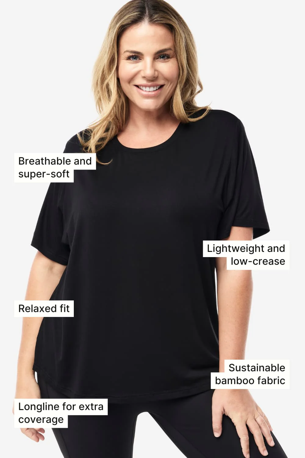 Classic Bamboo T-Shirt - Black - Image 4