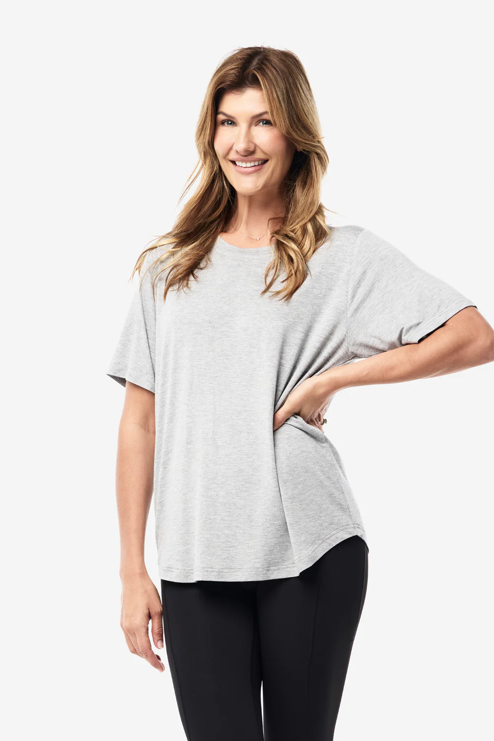 Classic Bamboo T-Shirt - Grey Marle - Image 3