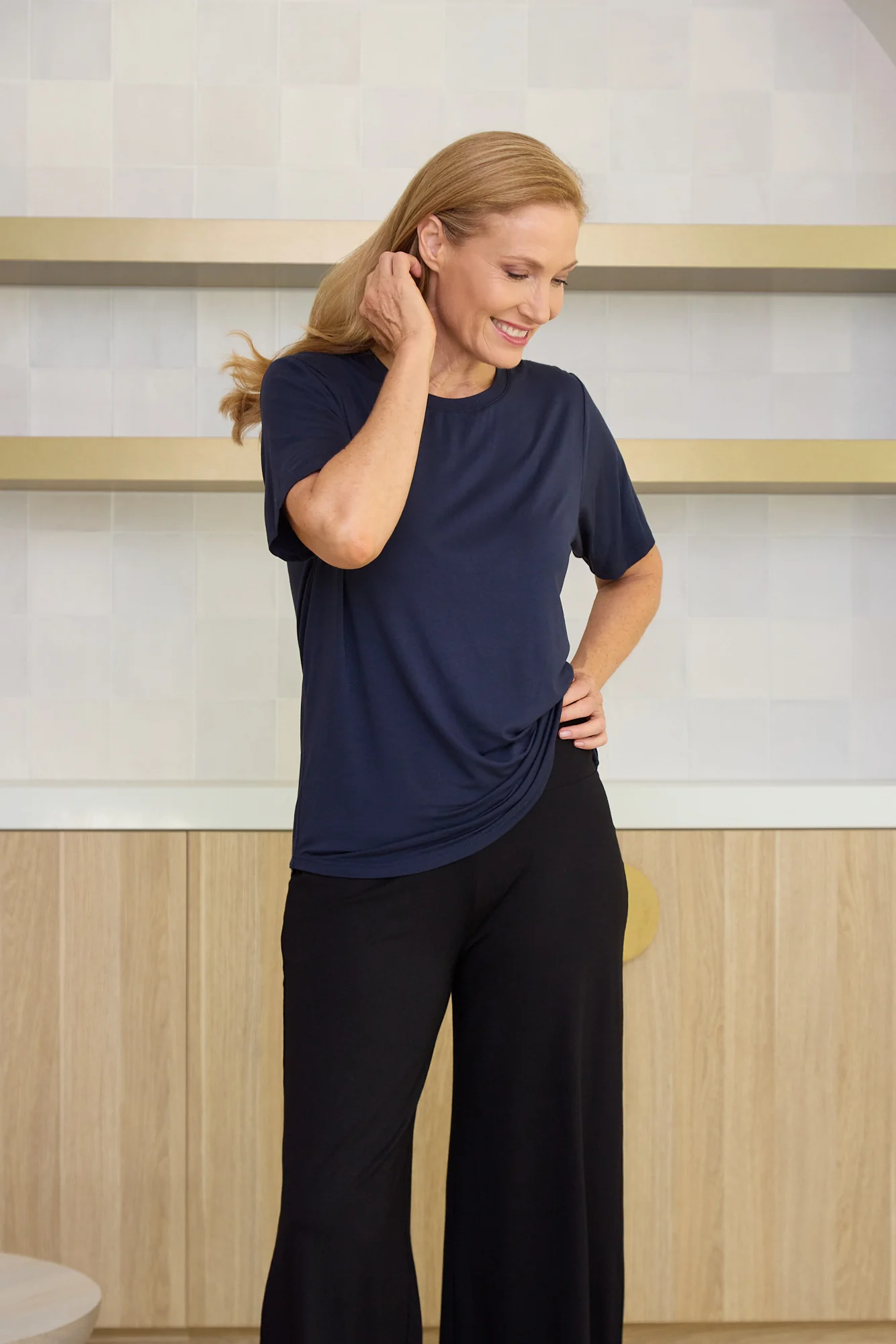 Classic Bamboo T-Shirt - Navy - Image 4