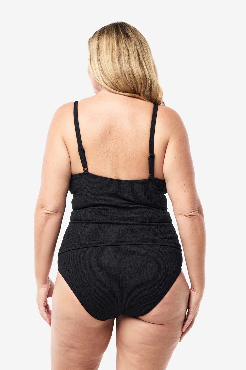 Coolum Tankini Top - Black Texture - Image 6
