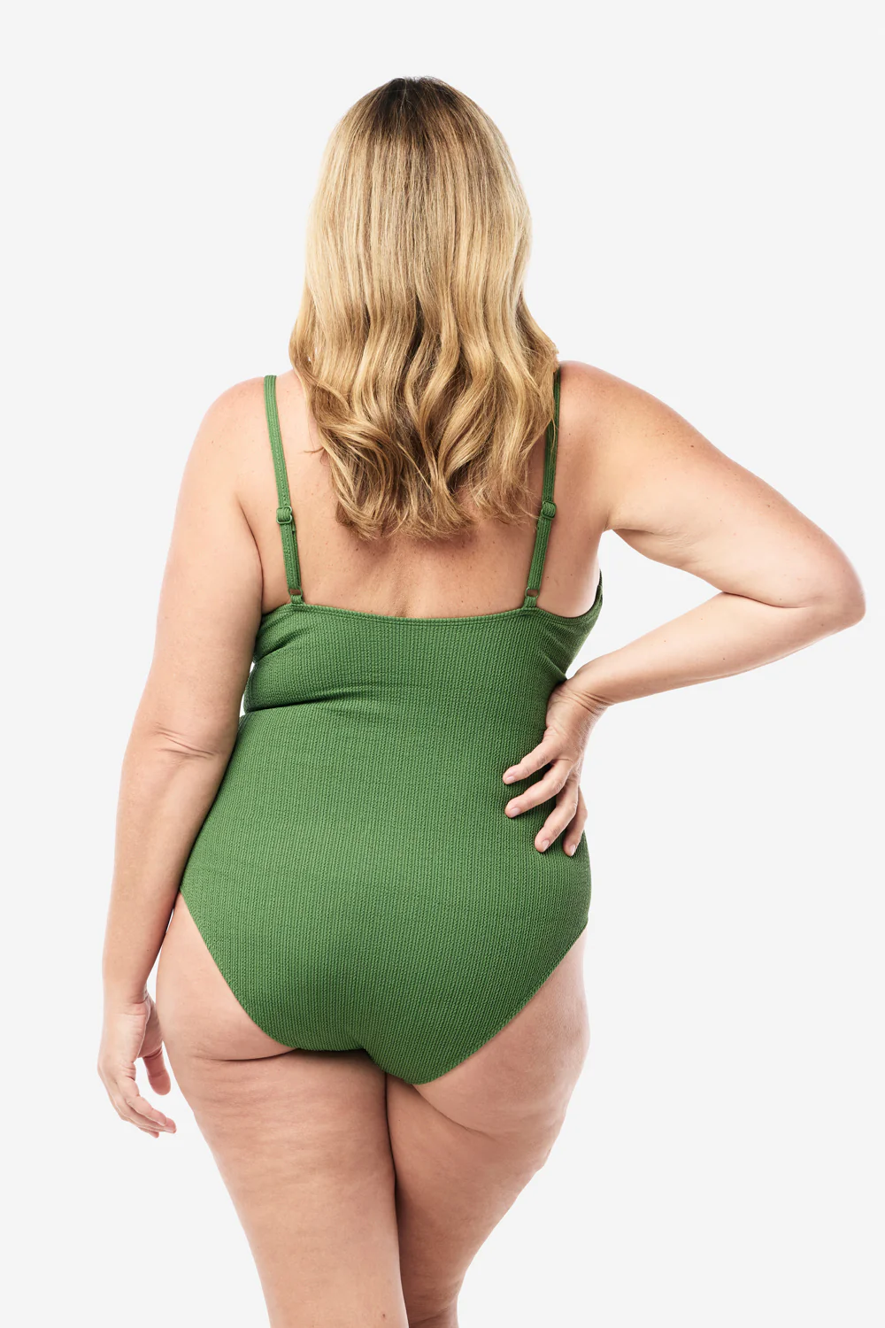 Coolum Core Support One Piece Swim - Khaki Texture - Image 5