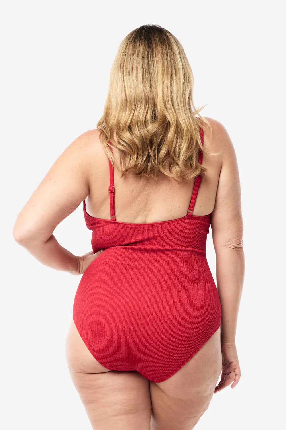 Coolum Core Support One Piece Swim - Red Texture - Image 9