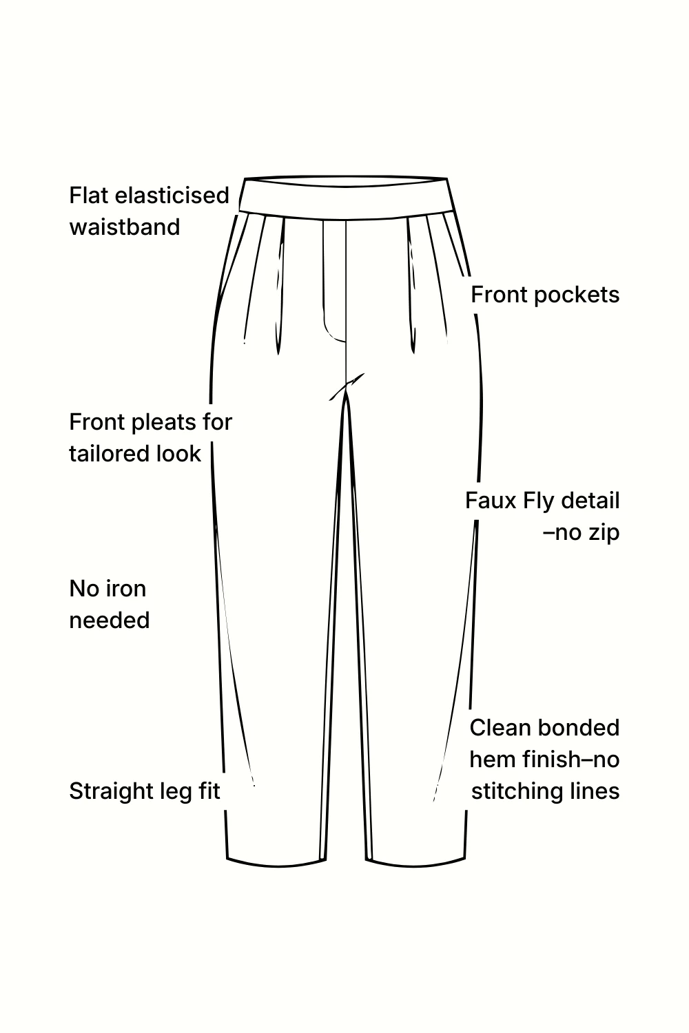 Motion Straight Leg Tailored Pant - Black - Image 7