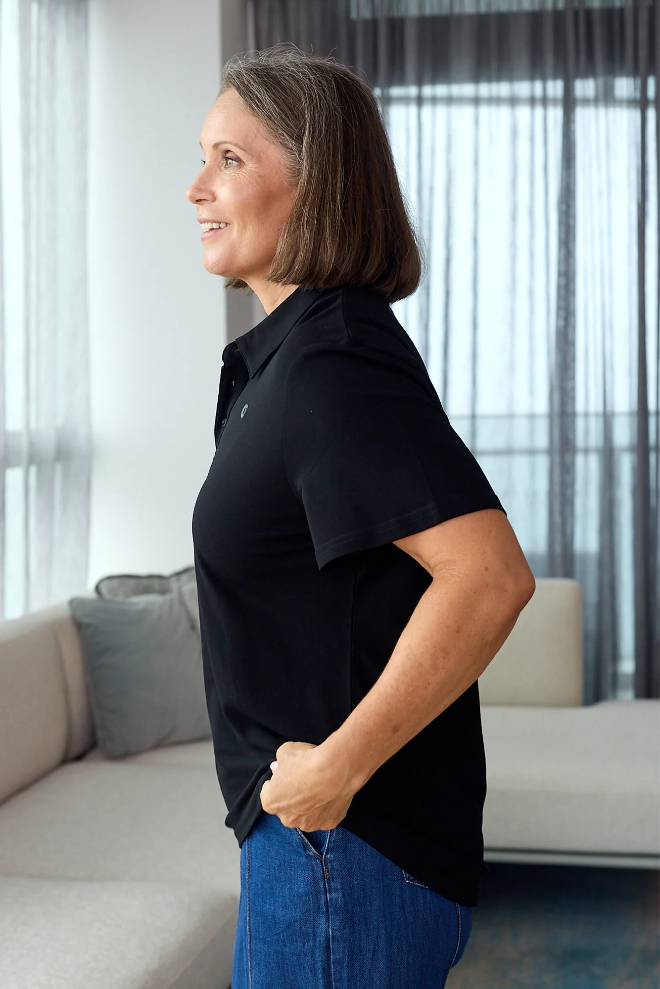 Polo Tee - Black - Image 5
