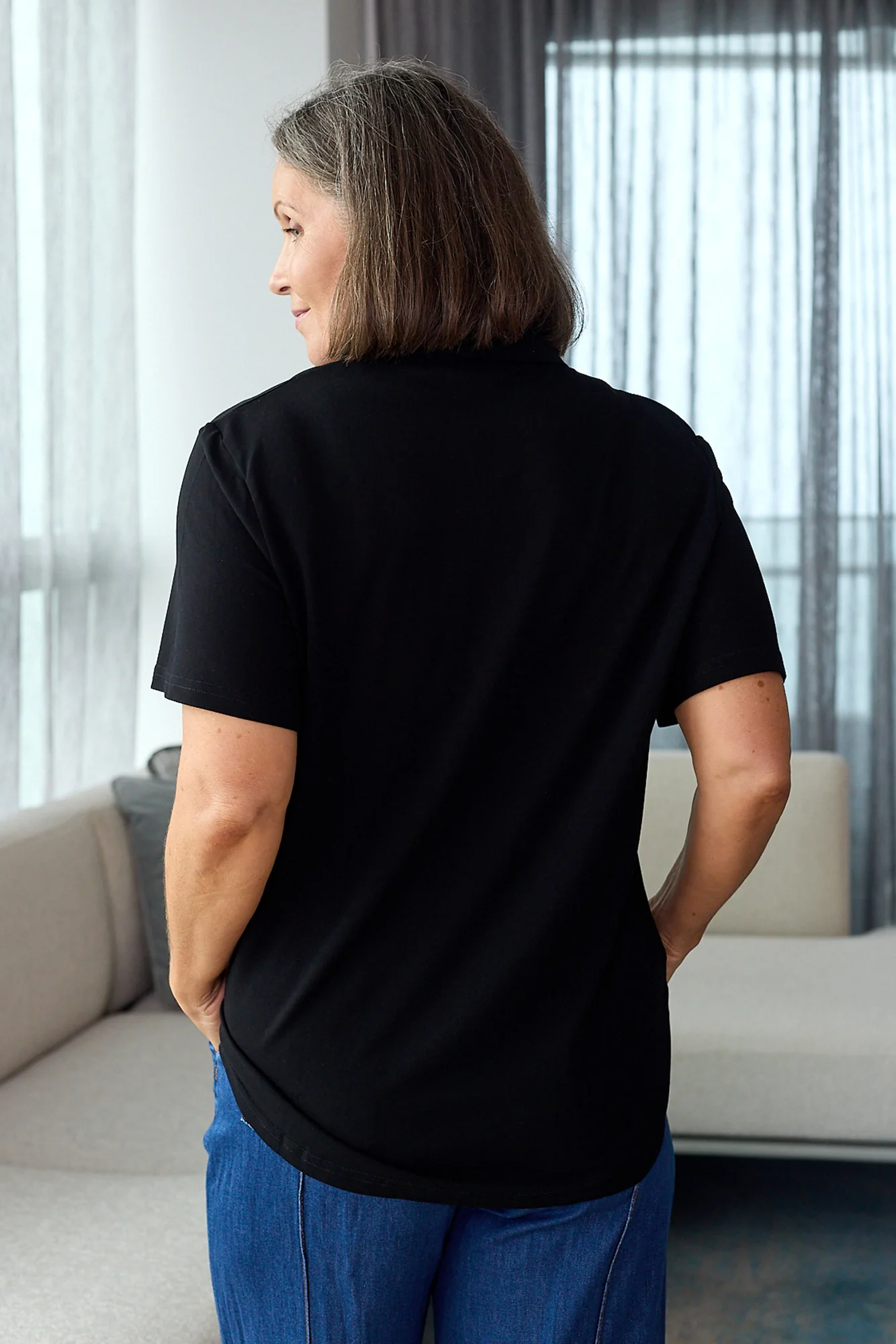 Polo Tee - Black - Image 6
