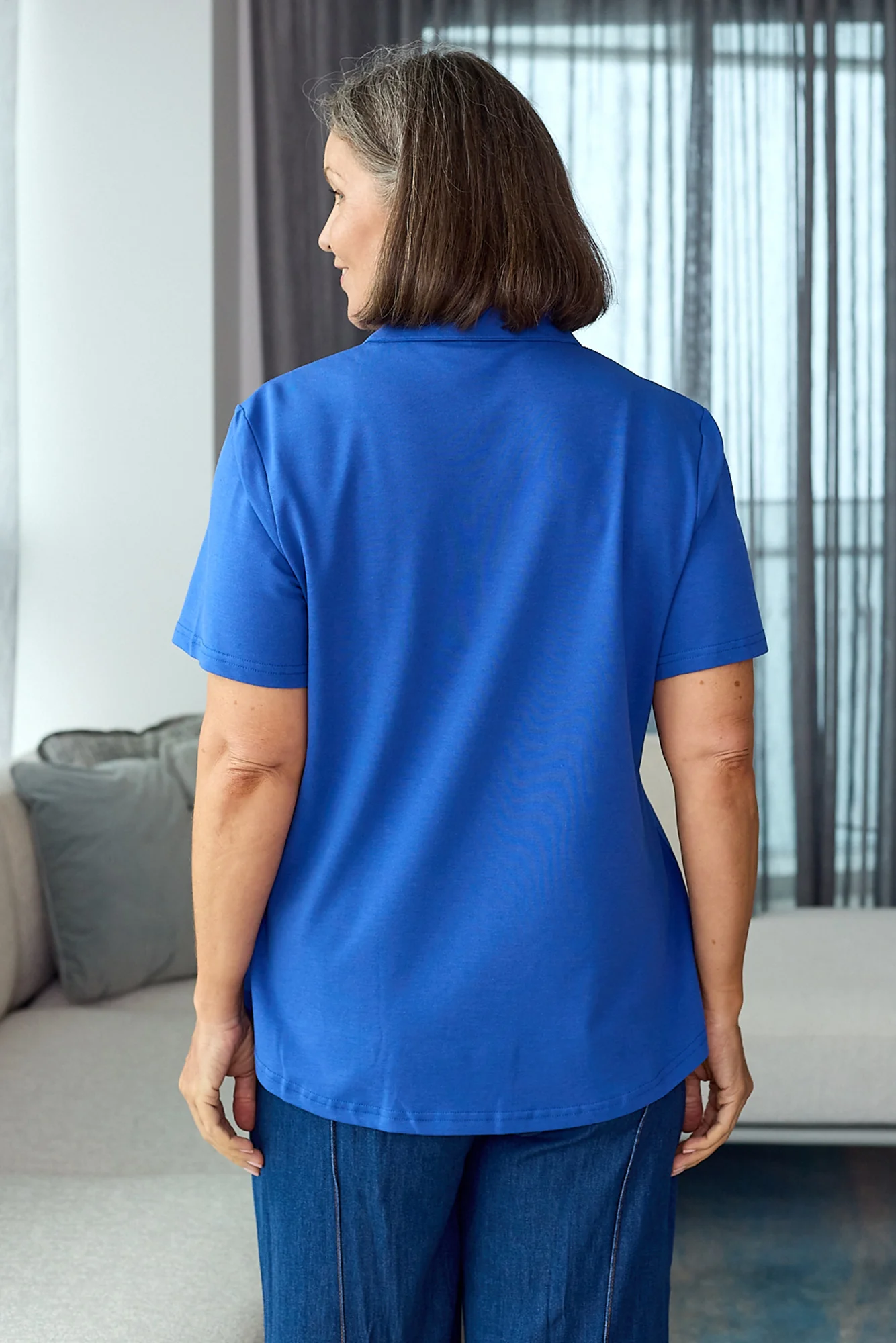 Polo Tee - Cornflower Blue - Image 4
