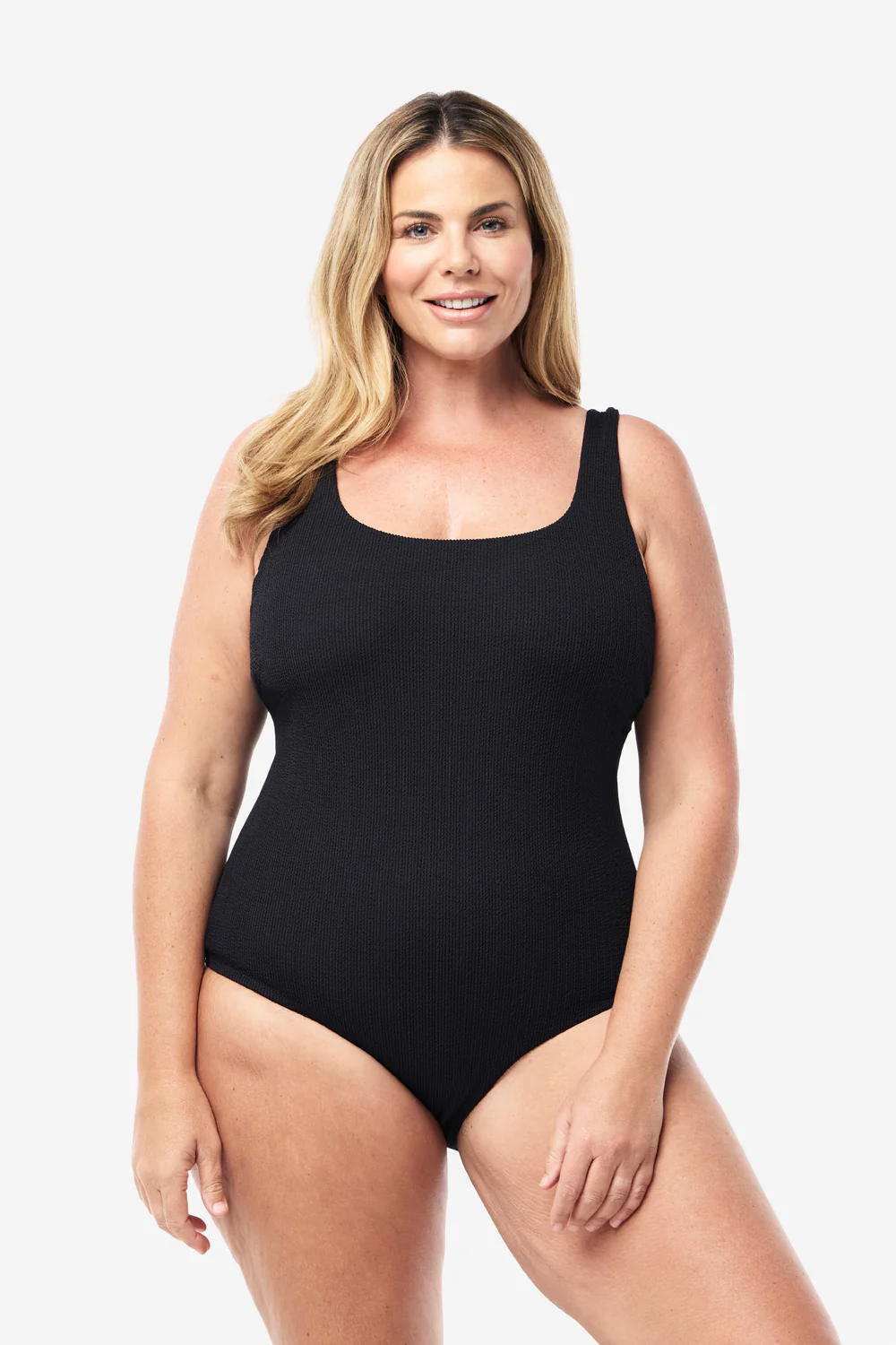 Sorrento Core Support One Piece Swim - Black Texture - Image 4