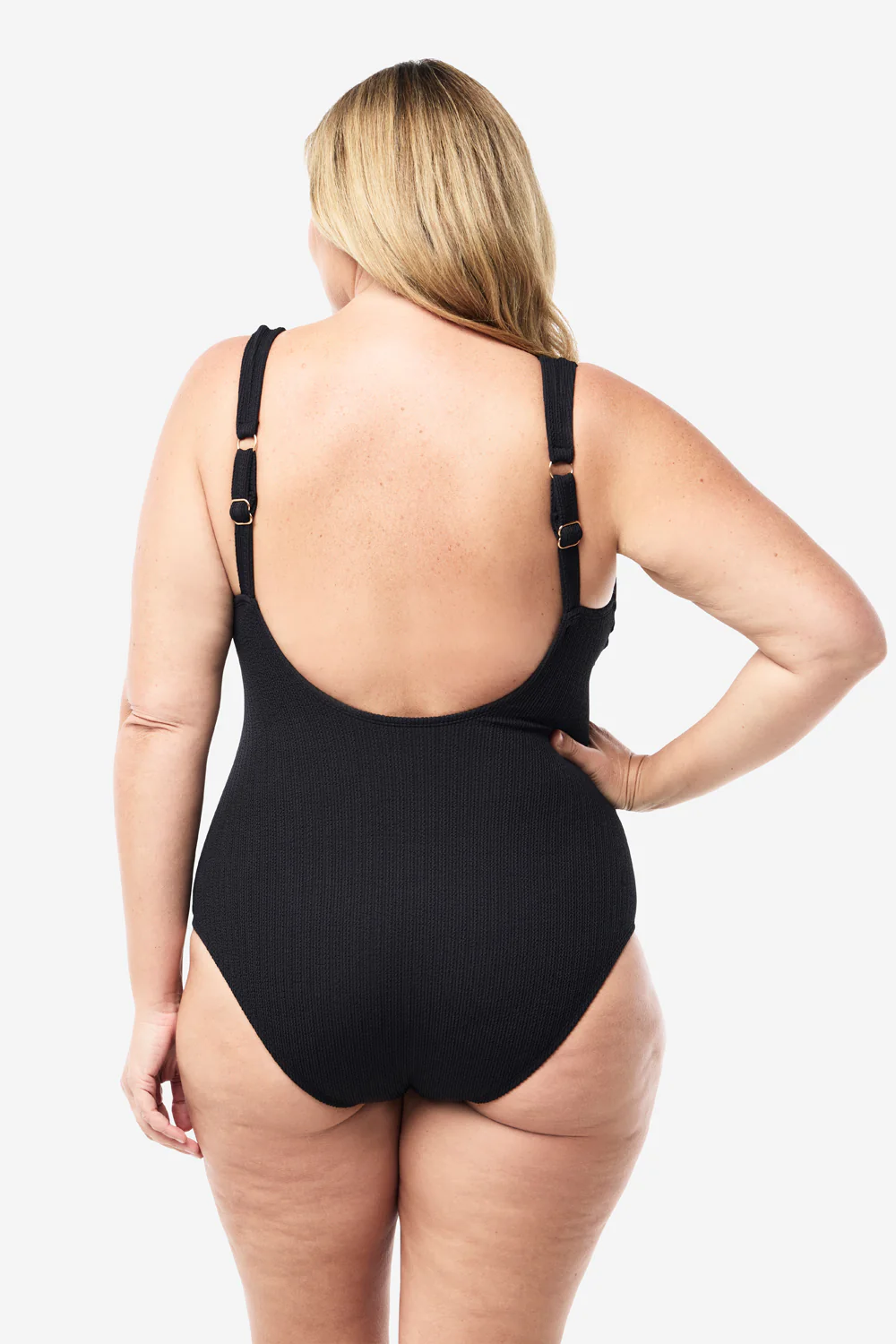 Sorrento Core Support One Piece Swim - Black Texture - Image 5