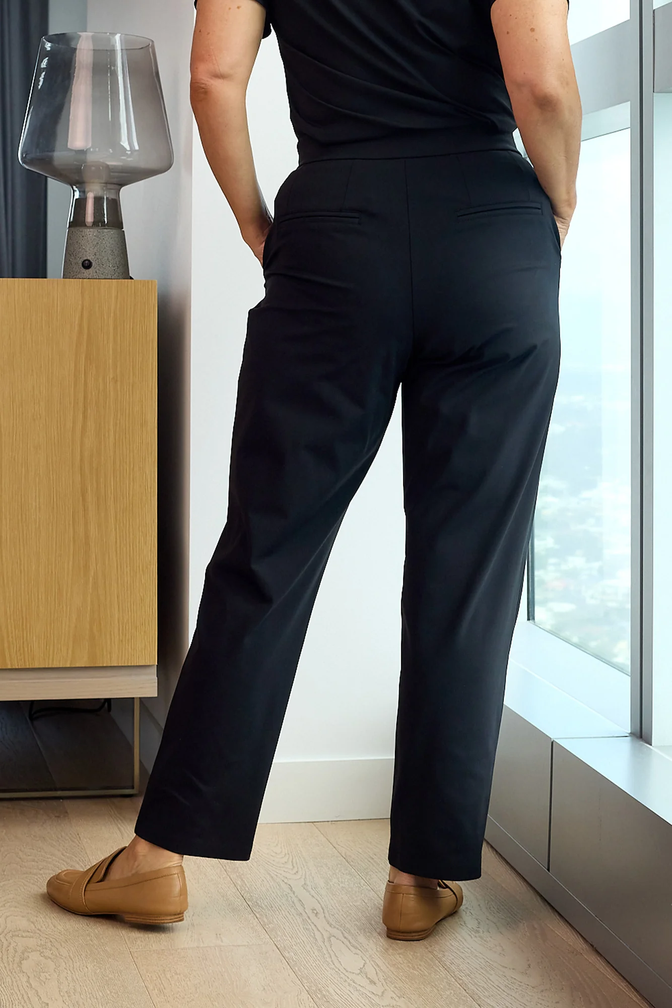 Motion Straight Leg Tailored Pant - Black - Image 6